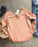 Linen Soft Lace-Up Tee: Alternate View #4