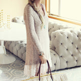 Lace Cactus Dress in Taupe: Alternate View #3