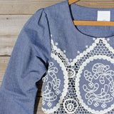 Chambray & Lace Dress: Alternate View #2