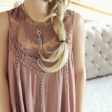 Lace Gypsy Dress in Taupe: Alternate View #2