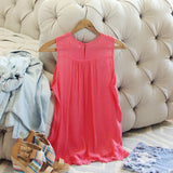 Lace Gypsy Top in Coral: Alternate View #4