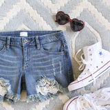 Laced Denim Shorts: Alternate View #2