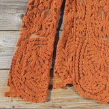 Laced in Snow Blouse in Rust: Alternate View #3