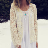 Laced in Snow Cardigan: Alternate View #2