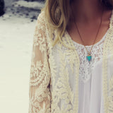 Laced in Snow Cardigan: Alternate View #3