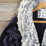 Laced Moon Hoodie in Navy: Alternate View #2