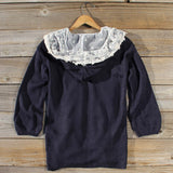 Laced Moon Hoodie in Navy: Alternate View #4