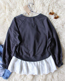 Laced Sweatshirt in Charcoal: Alternate View #5