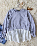 Laced Sweatshirt in Heather Gray: Alternate View #1