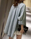 Laced Side Denim Top: Alternate View #2