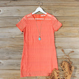 Lacey Tee Shirt Dress in Orange: Alternate View #1