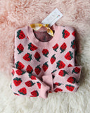 Snowy Strawberry Sweater: Alternate View #1