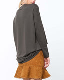 Easy Tie Tee in Olive: Alternate View #3