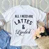 Lattes & Lipstick Tee: Alternate View #2
