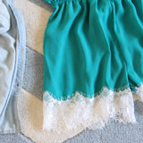 Le Fleur Lace Romper in Azure: Alternate View #3