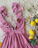 Limone & Gingham Ruffle Romper: Alternate View #2