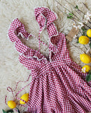 Limone & Gingham Ruffle Romper: Alternate View #4