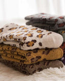 Soft Leopard Socks in Mustard: Alternate View #1