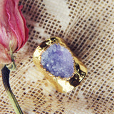 Lilac & Druzy Ring: Alternate View #2