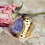 Lilac & Druzy Ring: Alternate View #1