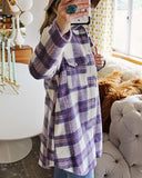 Sweet Lilac Plaid Shacket: Alternate View #5