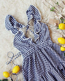 Limone & Gingham Ruffle Romper in Black: Alternate View #2