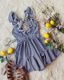 Limone & Gingham Ruffle Romper in Black: Alternate View #1