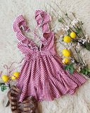 Limone & Gingham Ruffle Romper: Alternate View #1
