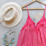 The Linden Layering Tank in Coral: Alternate View #2