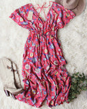 Lovebird Maxi Dress in Red: Alternate View #5