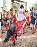 Lovebird Maxi Dress in Red: Alternate View #2