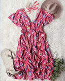 Lovebird Maxi Dress in Red: Alternate View #1