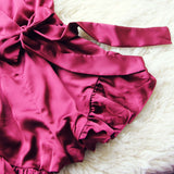 Lulu Romper in Merlot: Alternate View #3