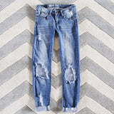 The Lundi Distressed Jean: Alternate View #1