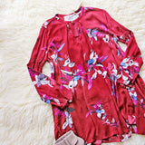 Lune & Stars Tunic Dress in Burgundy (wholesale): Alternate View #3