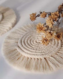 Nordic Macramé Fringe Coaster: Alternate View #2