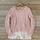 Marlow Lace Fisherman's Sweater: Alternate View #1