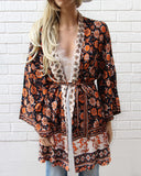 Crimson Magnolia Kimono: Alternate View #3