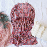 The Medallion Maxi Dress in Mauve: Alternate View #1