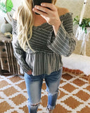 Menswear Wrap Top: Alternate View #1