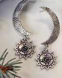 Mercury Star Earrings in Silver: Alternate View #2