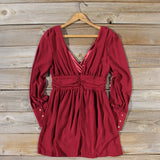 Midnight Sage Dress in Burgundy: Alternate View #4
