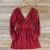 Midnight Sage Dress in Burgundy: Alternate View #1