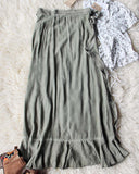 Mineral Wrap Maxi Skirt in Sage: Alternate View #4