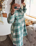 Sweet Mint Plaid Shacket: Alternate View #4