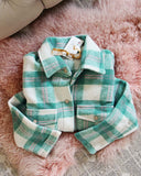 Sweet Mint Plaid Shacket: Alternate View #5