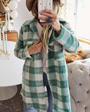 Sweet Mint Plaid Shacket: Alternate View #3
