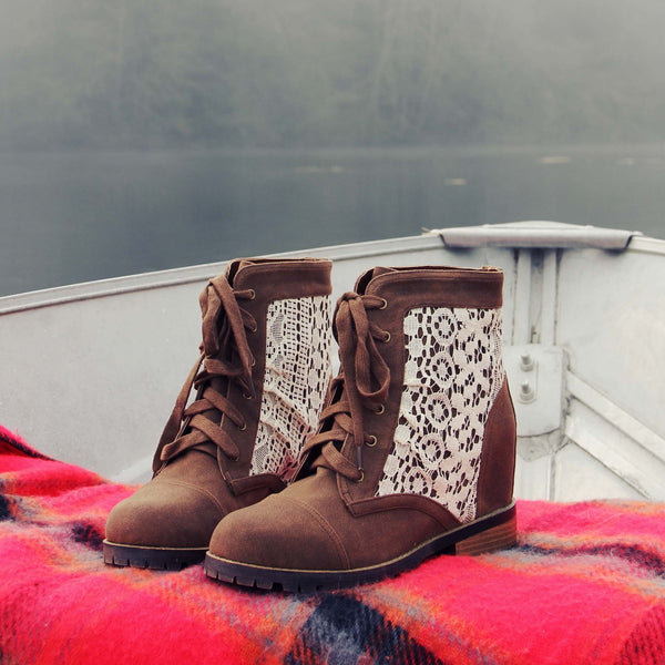 Misty Lake Lace Boots: Featured Product Image
