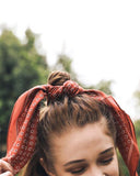 Moon Flower Bandanna in Rust: Alternate View #3
