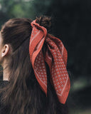Moon Flower Bandanna in Rust: Alternate View #2
